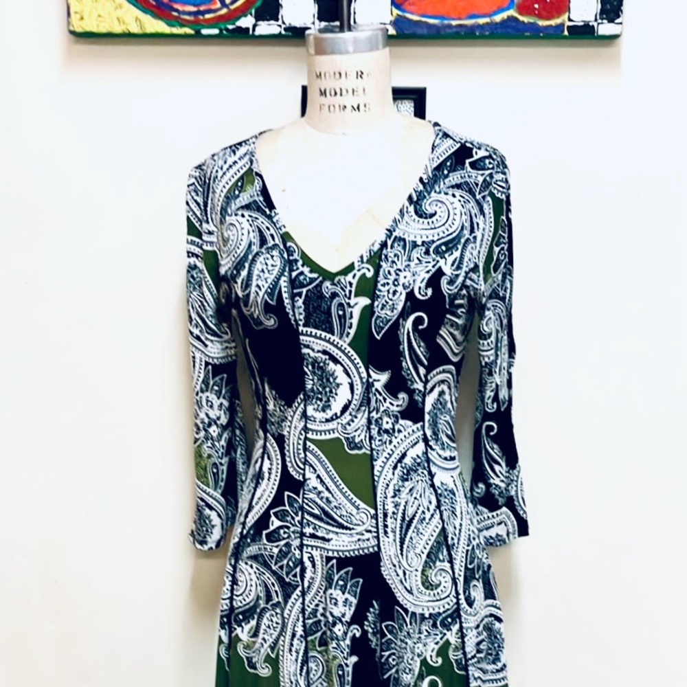 Est. 1946 Princess Style Lycra Print Flared Dress